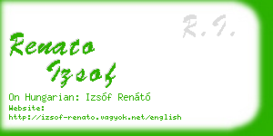 renato izsof business card
