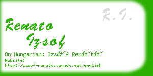 renato izsof business card